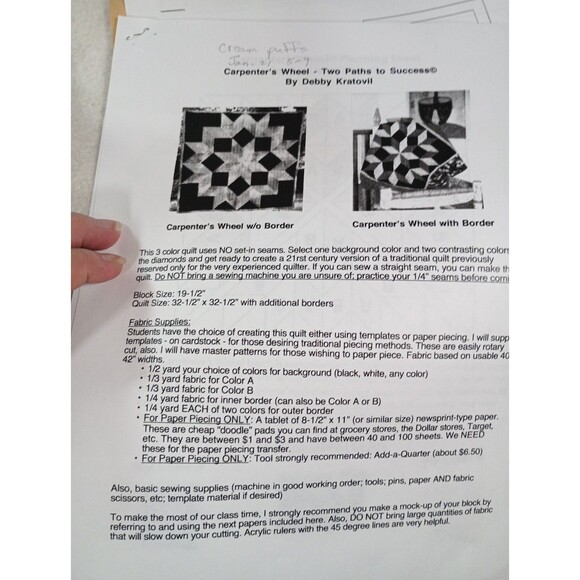 Easy Quilt Kit Carpenter’s Wheel by Debby Kratovil 32.5" Fabric Included - Picture 2 of 16